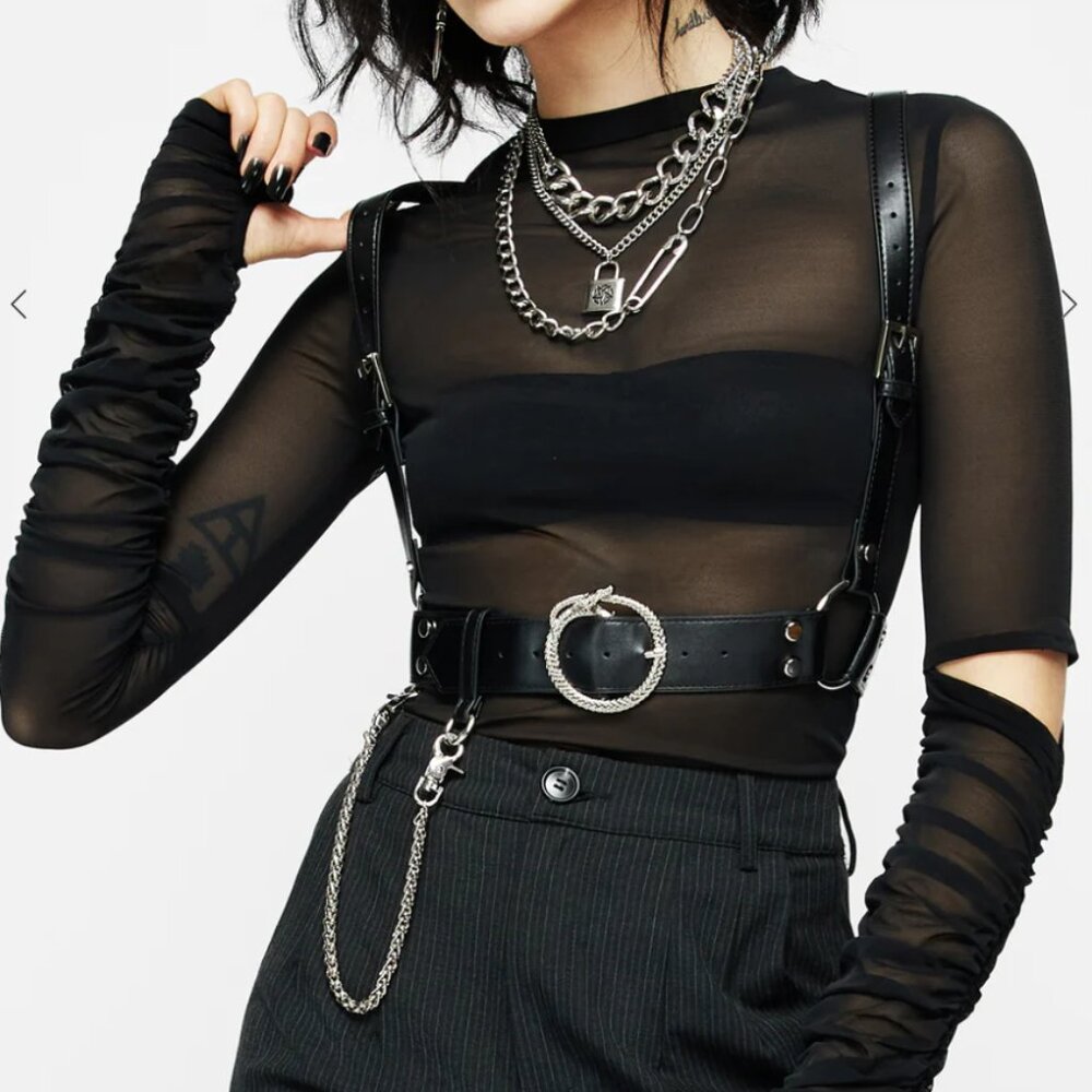 DISTURBIA Kaliya Snake Chain Harness - L/XL